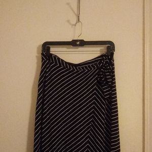 Pinstripe Professional Wrap Skirt